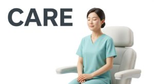 회복 중인 환자의 평온한 모습과 케어 컨셉